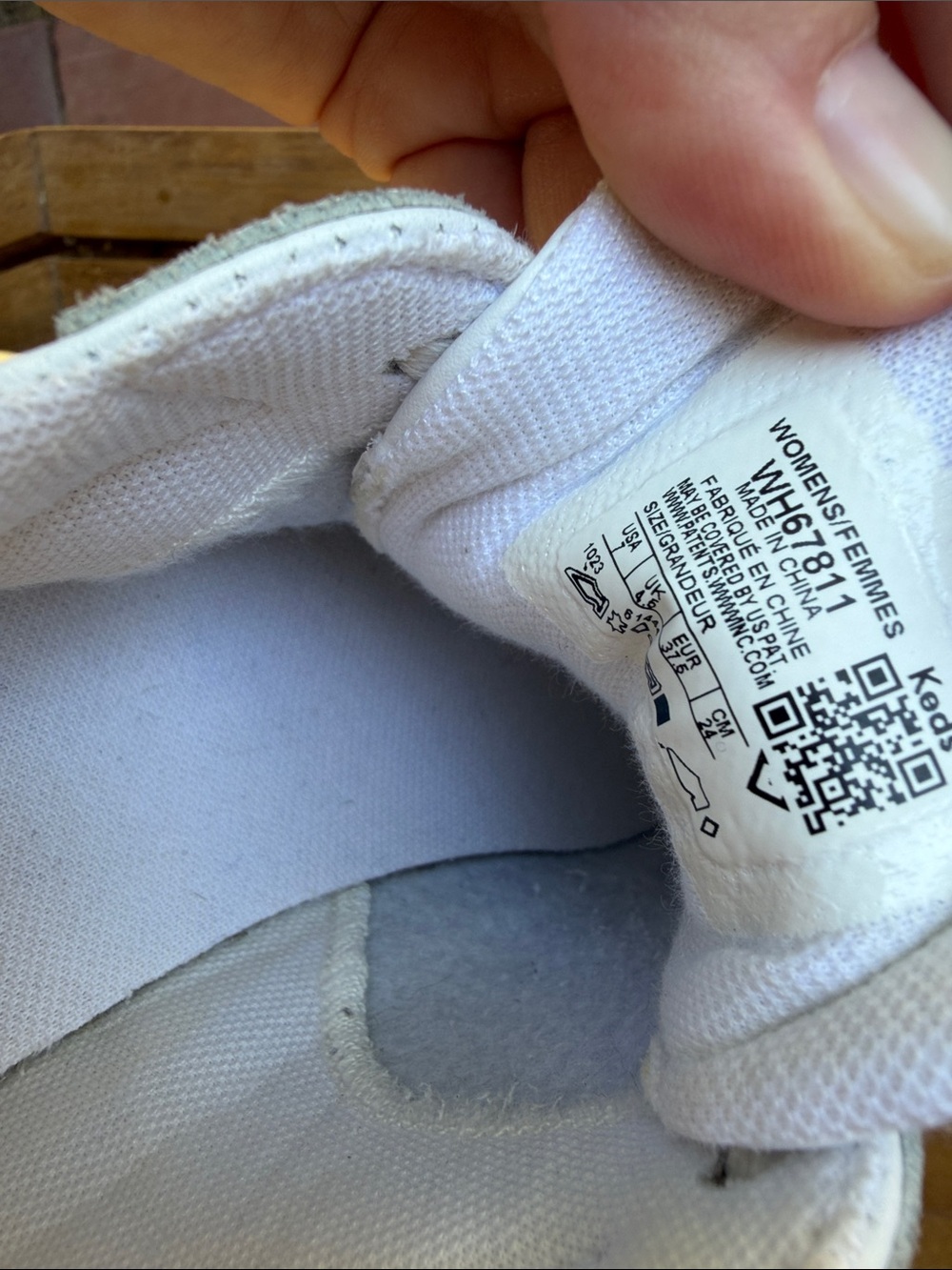 Keds White Leather Sneakers with Leopard Heel and Black Side Accent - Picture 5 of 9